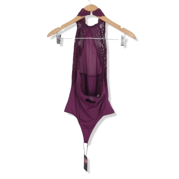 Sexy Lace & Mesh Teddy in Raspberry - Picture 10 of 10